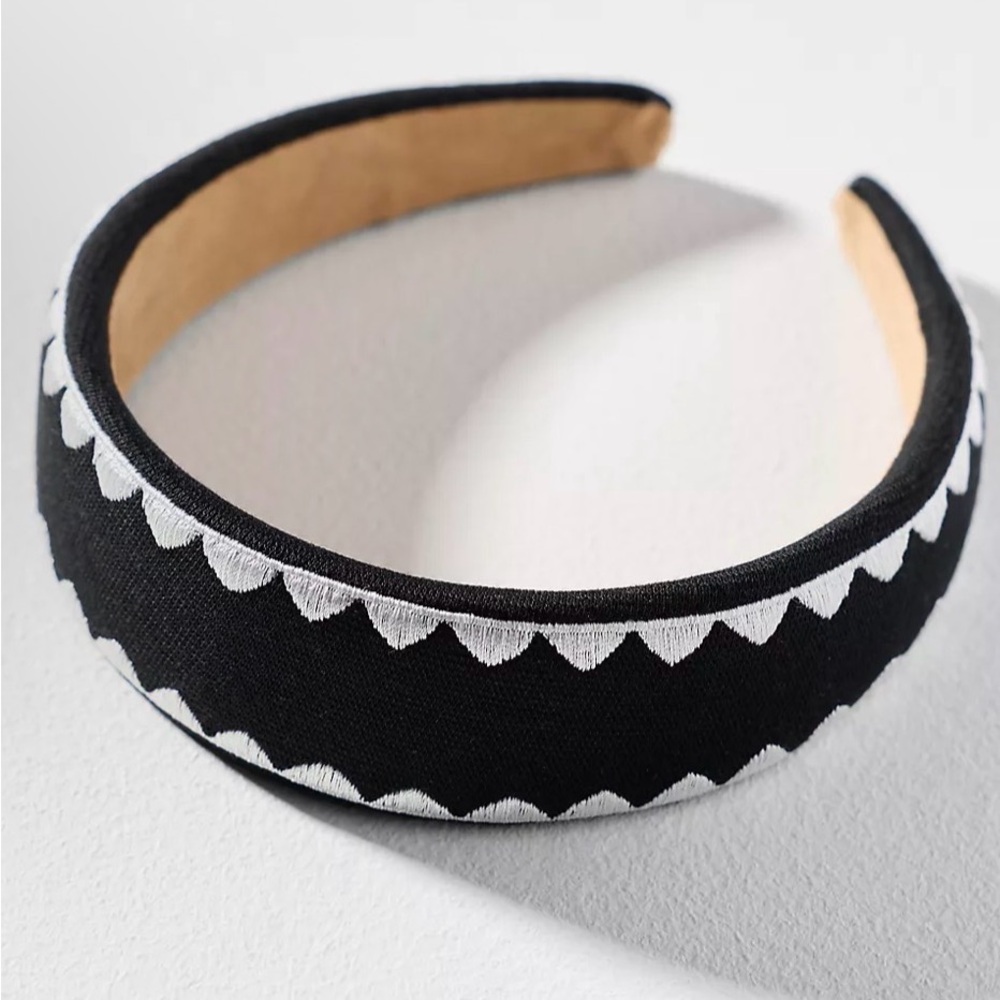 VIOLET & BROOKS EMBROIDERED WIDE HEADBAND - Anthropologie